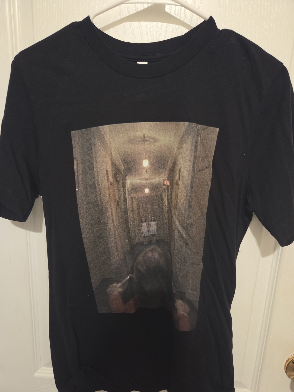 Bella Canvas Black Short-Sleeve Tee with Hallway Photo Graphic
